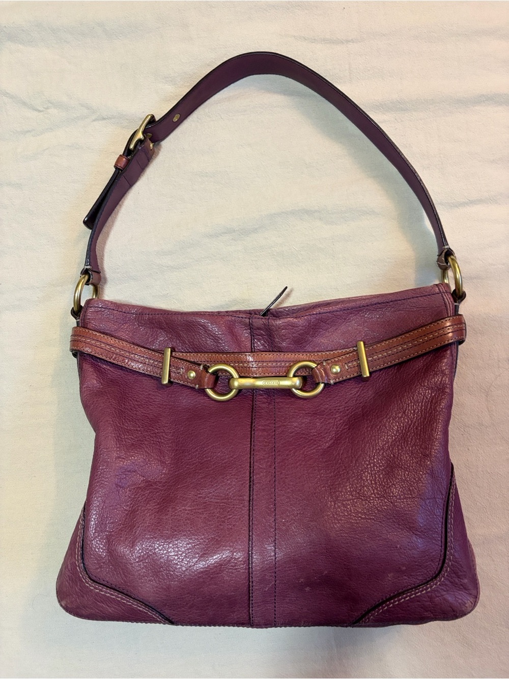 Vintage Coach Leather Hampton Hobo Bag